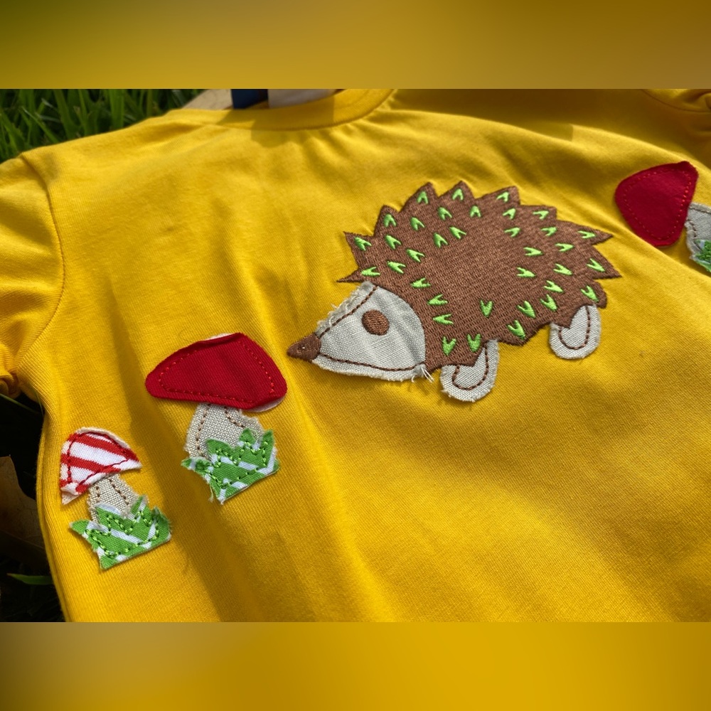 *NWT* Millie Jay, Hedgehog and mushroom appliqué - Picture 10 of 12